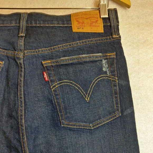 Levi's 501 High Waist Blue Jean Button Fly 99%Cotton in SONG FOR FOREVER 30w - Picture 10 of 13